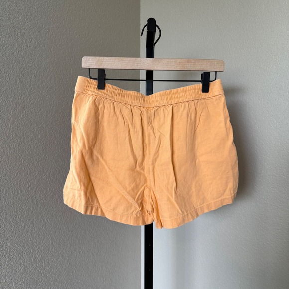 J.Crew Linen Blend‎ Shorts Drawstring Waist Casual Summer Pockets Orange Size S - Picture 2 of 10
